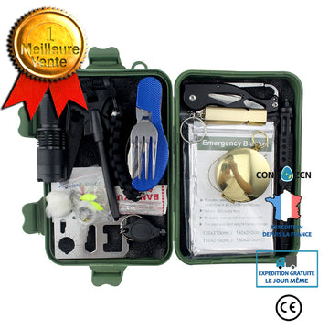 Aventure Survie Camping Équipement Multifonctionnel Ensemble Firestick Tremblement  Terre Voiture Portable Boîte À Outils Ext